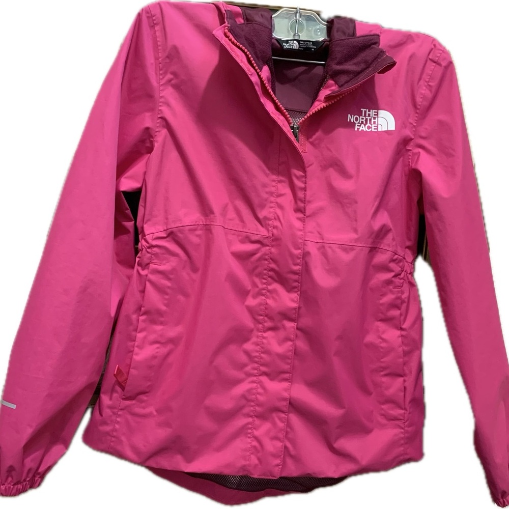The North Face Pink girls Lightweight Shell rain jacket size 10